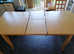 Lovely dinning table. Seats 8 to 10. Also 8 chairs.