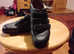 Black leather shoes size 12