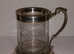 Antique silver plated & glass mug post 1850s