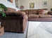 DFS Brown Corded Fabric Corner Sofa  Delivery Available