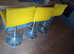 X4 kitchen stools in yellow with backs