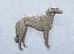Vintage Kenart Sterling Silver Borzoi Dog Brooch, lovely detail, very good condition