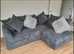**Grand Brand New L-Shape Couch - 2 & 3 Seater with Footstool Comfort**