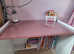 Pink and White Cabin Bed with Stairs and Desk