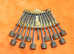 Brass Original Oldtime Fantail Preston Winders Fado Guitar Winders 12 Posts Excellent Condition Very Rare