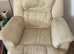 Cream Leather Sofa and recliner chairs
