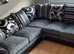 **Premium Brand New Modern Corner Sofa - 3 & 2 Seater with Footstool