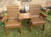 Solid wood garden table and chairs
