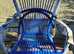 Stylish Blue Wicker Chair - Refurbished Modern Design
