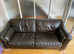 Large, brown leather SOFA - 3-seater - FREE FREE FREE!!! - and delivery may be possible