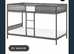 IKEA Bunk Bed in grey with new mattresses, can deliver