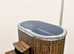 FIBER GLASS OVAL HOTTUB WITH OUTSIDE HEATER