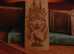 X 2 Wood Bookmarks with detailed engravings of a Japanese Gate and a Wolf, with tassels. PRICE £3.30