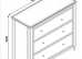 Next fleur mirror 3 drawer chests x 2
