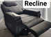 Rise & Recline Chair Black Leather Dual Motor