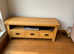 Solid oak TV stand with drawers