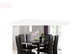 Black glass dining table