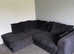 Black cord corner 4 seater sofa