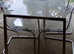 White Glass & Chrome Dining TABLE
