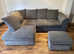 **Smart Living Brand New Corner Sofa - 3 & 2 Seater Set with Footstool Additio