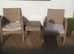 Wicker table and 2chairs beige coloured . In good condition