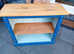 Ink blue solid pine shelving unit