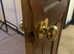 Damaged door locks and doors