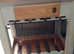Solid oak kitchen unit solid oak top wine rack draw basket ex condition £100
