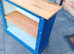 Ink blue solid pine shelving unit
