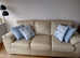 3 seater sofa leather type cream can be used for a pull out sofa bed nice condition