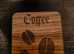 Set of 4 ,Walnut drink coasters with bumper feet. PRICE £4.55