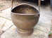 Antique Metal Brass Coal Bucket Handle Ornate Fire Side Scuttle Helmet