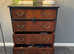 Vintage Black and Wood Tall Chest of Drawers Sympathetically Up Cycled with a modern twist