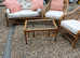 4 piece set Bamboo Cane Wicker Conservatory Patio Furniture Chairs Sofa & Table
