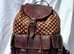 Leather Handmade Checkered Backpack