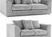 Milan Bold L Shape Couch - 3+2 with Matching Ottoman and Armchair