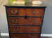Vintage Black and Wood Tall Chest of Drawers Sympathetically Up Cycled with a modern twist