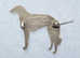 Vintage Kenart Sterling Silver Borzoi Dog Brooch, lovely detail, very good condition