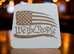 Set of 6 White Topped Wood Drink coasters, Americana Collection. PRICE £4.60