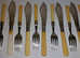 antique silver plated fish knives & forks