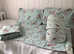 Dunelm 2 pair Curtains ,Double duvet set,2 x lampshades 2 xcushions
