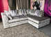 **Stylish Brand New L-Shape Couch - 2 & 3 Seater with Coordinated Footstool