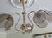 Pair of Wall Lights and Matching 3 cluster Ceiling Lights