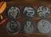 Set of 6 Round Slate Coasters, Dragon Collection. PRICE £9.