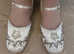 Ever after Cinderella hand decorated Ivory shoes size UK 4