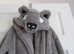 Boys New Marks and Spencer grey fluffy animal hood dressing gown age 4-5 years