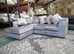 **Brand New Contemporary Corner Couch - 2 & 3 Seater Sofa with Footstool