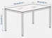 White Glass & Chrome Dining TABLE