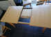 Lovely dinning table. Seats 8 to 10. Also 8 chairs.