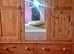 farmhouse pine hand made double wardrobe in pine double doors four base drawers and full size centre mirror great cond,